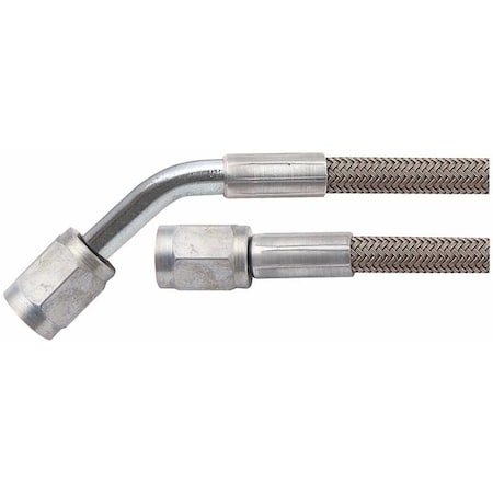 Allstar Performance 16 in. No.3 Braided Line -3 AN Straight -3 AN 45 deg ALL46301-16